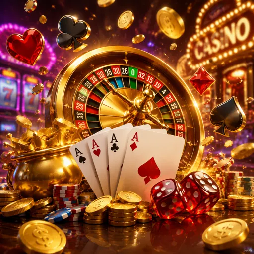 Mesa de cassino online com fichas e rodas de prêmio iluminadas