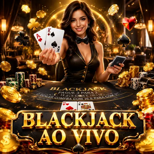 Mesa de Blackjack Party ao vivo com crupiê distribuindo cartas