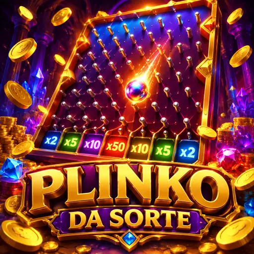Capa do jogo Plinko com bolinhas caindo entre pinos coloridos