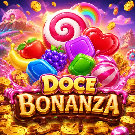 Sweet Bonanza: capa do jogo com doces e frutas coloridas